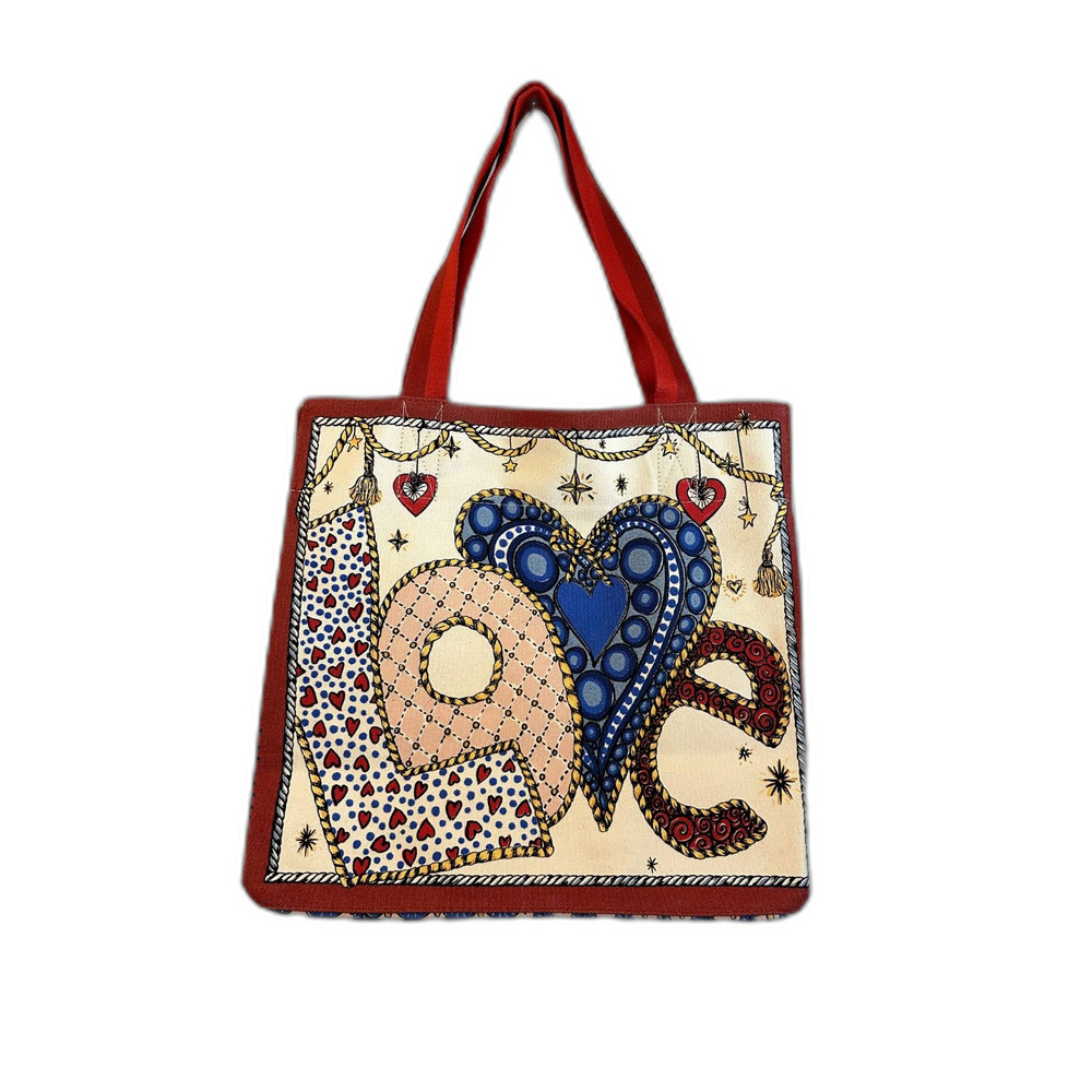 Brighton Celebrate Holiday Love Canvas Tote New with Tags